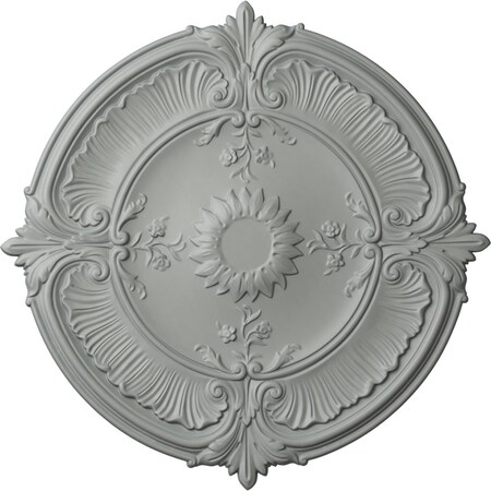 Ekena Millwork Attica Acanthus Leaf Ceiling Medallion (Canopies up to 3 1/4"), 30 1/8"OD x 1 1/2"P, Primed White CM30AT